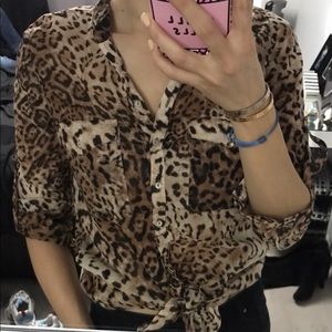 Zara leopard. Button down